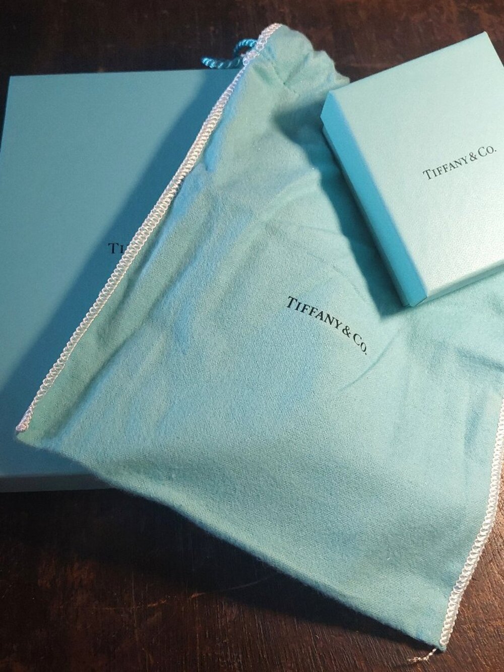 Tiffany & Co. Gift Box Set | Large & Small Boxes, Dust Bag & Tissue Paper